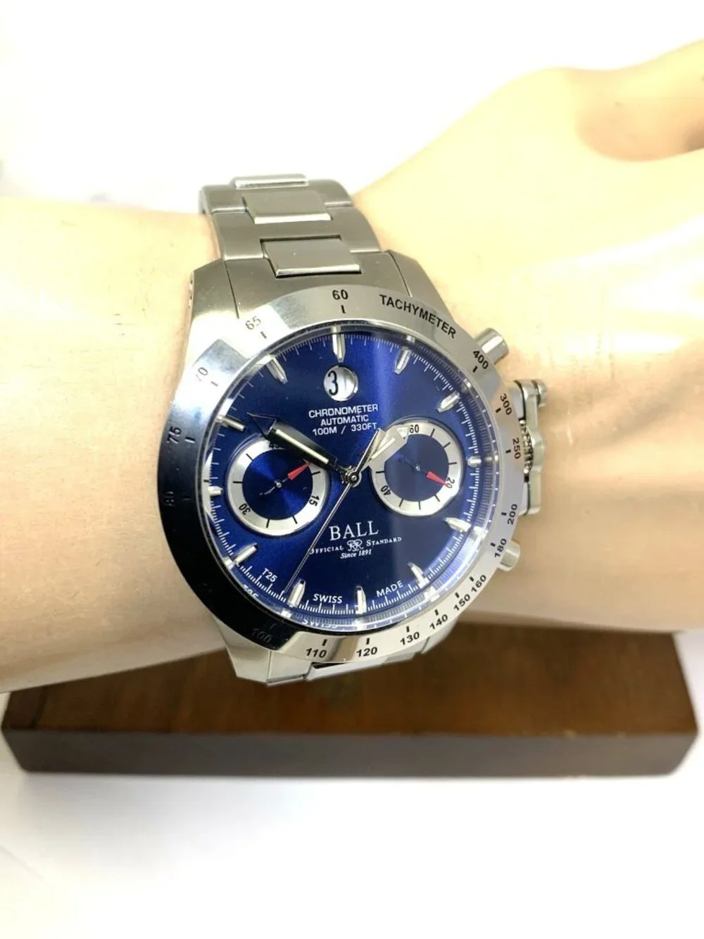 Ball Engineer Men's Watch CM2098C Automatic Chronograph Blue Dial Steel 41mm